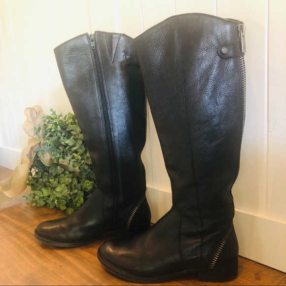 Arturo Chiang Leather Falicity Tall Riding Boots Size - Picture 2 of 6